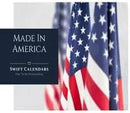 24" x 36" SwiftGlimpse 2026 Paper Folded Wall Calendar Large 12 Month Annual Yearly Wall Planner, Reversible, Horizontal/Vertical, Navy by GreenHaven Gardens