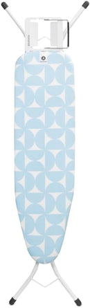 Brabantia Size A Compact Small Ironing Board (43x12 in) 7 Height Options, Adjustable Steam Iron Rest Holder (Fresh Breeze) Non-Slip Feet, Anti-Collapse Child Locks by CozyNest Decor