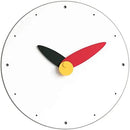 Stephanie Imports Modern Minimalist Red & Black Wall Clock by CozyNest Decor