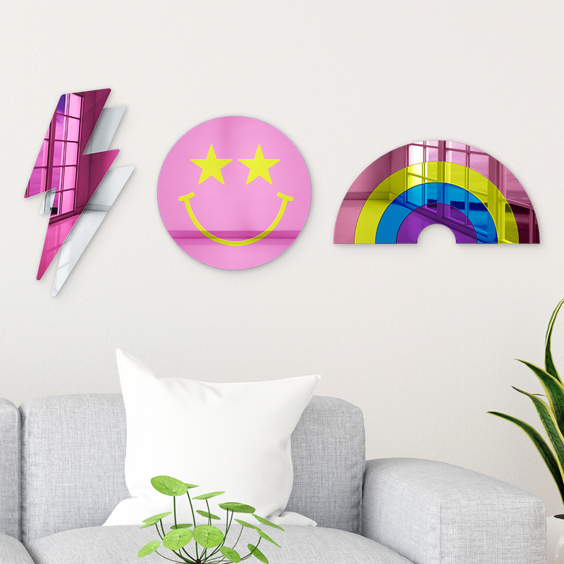 Bundle | Retro Cool 3-Piece Set | Rainbow, Smiley Face, Lightning Bolt