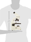 AmScope M120C-2L-PB10-E1 Digital Compound Monocular Microscope, WF10x and WF25x Eyepieces, 40x-1000x Magnification, Brightfield, Upper and Lower LED Illumination, Plain Stage, Includes Blank and Prepared Slides, 1.3MP Camera and Software by TinyTreasures Baby Boutique