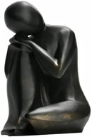 Guichifun Thinker Statue Resin Abstract Sculpture - Collectible Woman Figurine Art Home Office Bookshelf Decorative Objects Desktop Black Decor for Men&Women 5.25 X 6.25 X 8.5 Inch by CozyNest Decor