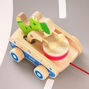 Baby Gift Wooden Toddler Pull Toy, Crocodile Drum Tapping Children's Toy, Baby dragging and Learning to Walk, Rope Traction Rope Crawling for Toddlers Ages 1+ by TinyTreasures Baby Boutique