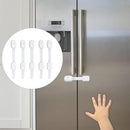 5-Pack Child Proof Cabinet Latches for Drawers, Cupboards, Fridge Toilet Seat, Dishwashers, Trash Can, Up to 37lb Pull Force - Adjustable Length, 3M Adhesive, No Drilling Child Safety Locks, White by TinyTreasures Baby Boutique