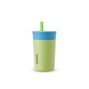 Owala Kids Insulation Stainless Steel Tumbler with Spill Resistant Flexible Straw, Easy to Clean, Kids Water Bottle, Great for Travel, Dishwasher Safe, 12 Oz, Blue and Light Green (Turtley Awesome) by TinyTreasures Baby Boutique