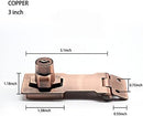2 Packs Keyed Hasp Locks Twist Knob Keyed Locking Hasp for Small Doors, Cabinets and More,Stainless Steel Steel, Hasp Lock Catch Latch Safety Lock Door Lock with Keys (3inch, Copper) by TinyTreasures Baby Boutique