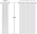 NICETOWN Room Darkening Curtains 108 inch Length - Grommet Thermal Insulated Window Treatments Solid Panels for Living Room/Bedroom/Villa, Stone Blue, W52 x L108, 1 Pair by TinyTreasures Baby Boutique
