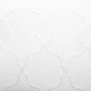 MIUCO Moroccan Embroidery Semi Sheer Curtains Faux Linen Grommet Window Curtains for Bedroom Living Room 63 Inch Length 2 Panels, Pure White by CozyNest Decor