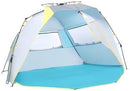 WolfWise 4-5 Person Easy Up Beach Tent UPF 50+ Portable Instant Sun Shelter Canopy Umbrella with Extended Zippered Porch, Blue by TinyTreasures Baby Boutique