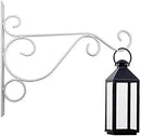 TIHOOD 4PCS Metal Plant Bracket Iron Wall Mount Lanterns Hangers for Hanging Bird Feeders, Lanterns, Wind Chimes, Planters, Outdoor Decoration Hooks (White) by GreenHaven Gardens