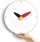 Stephanie Imports Modern Minimalist Red & Black Wall Clock by CozyNest Decor