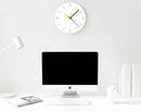 Stephanie Imports Modern Minimalist White & Spring Yellow Silent Wall Clock by CozyNest Decor