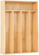 Silverware Organizer Kitchen Drawer Organizer Utensil Organizer Bamboo Silverware Holder Cutlery Organizer in Drawer Flatware Organizer Tray(5 slots, Natural by CozyNest Decor
