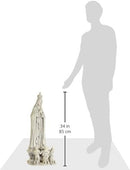 Design Toscano HF160280 Our Lady of Fatima Religious Garden Statue, Large, antique stone by GreenHaven Gardens