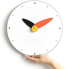 Stephanie Imports Modern Minimalist Orange & Black Wall Clock by CozyNest Decor