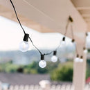 LED Outdoor String Lights 25Ft G40 Frosted White Globe Patio Lights Waterproof with 27 Shatterproof LED Bulbs, Hanging Outdoor Christmas Decorations Lights for Backyard Bistro Wedding Party Garden by TinyTreasures Baby Boutique