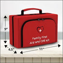Family First Aid & CPR Kit - Emergency Medical Kit for The Entire Family, Child, Kids, and Youth. Perfect for Camping, Travel, Car, Hiking, Sports, Outdoor, and Home - First Aid Guide Life Safety Pro by TinyTreasures Baby Boutique