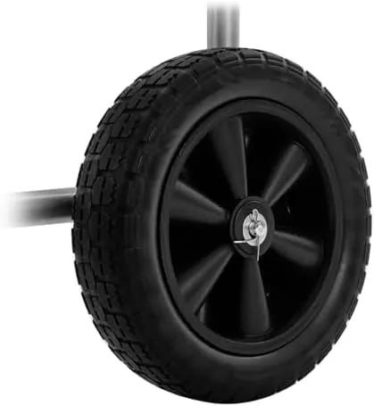 VEVOR Hose Reel Cart, Hold Up to 250 ft of 5/8’’ Hose, Garden Water Hose Carts Mobile Tools with 4 Wheels, Heavy Duty Powder-coated Steel Outdoor Planting with Storage Basket, for Garden, Yard, Lawn, photo 9 of 9