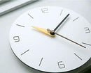 Stephanie Imports Modern Minimalist White & Spring Yellow Silent Wall Clock by CozyNest Decor