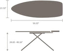 Brabantia Size D Ironing Board (53x18 in) Heat Resistant Parking Zone, Silver Frame, Non-Slip Feet, Suitable for Sit Down Ironing (Spring Bubbles) by CozyNest Decor