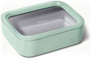 Caraway Glass Food Storage - 6.6 Cup Glass Container - Ceramic Coated Food Container - Non Toxic, Non Stick Lunch Box Container with Glass Lids - Dishwasher, Oven, & Microwave Safe - Mist by TinyTreasures Baby Boutique