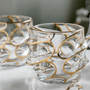 Gold Line Storm Japanese Crystal Whisky Glass