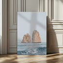 Faraglioni Capri Wall Art Canvas Print – Framed Serene Ocean