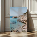 Turquoise Cove Wall Art Canvas Print – Framed Ibiza Beach