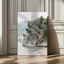 Beach Trees Wall Art Canvas Print – Framed Earthy Beachside