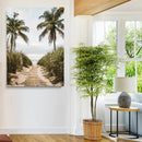 Tropical Beach Wall Art Canvas Print – Framed Coastal Palm