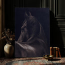 Black Horse Wall Art Canvas Print – Framed Moody Horse by MyGreatCanvas | Canvas Wall Art Prints | Photo Prints & Wall Decor