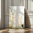 Pampas Grass Wall Art Canvas Print – Framed Neutral Tones