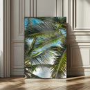 Palm Leaves Wall Art Canvas Print – Framed Tropical Vibes by MyGreatCanvas | Canvas Wall Art Prints | Photo Prints & Wall Decor