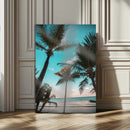 Palm Trees Wall Art Canvas Print – Framed Tropical Beach by MyGreatCanvas | Canvas Wall Art Prints | Photo Prints & Wall Decor