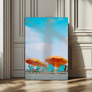 Beach Umbrellas Wall Art Canvas Print – Framed Tropical