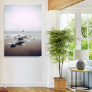 Moody Seascape Wall Art Canvas Print – Foggy Ocean Waves