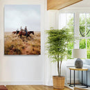 Golden Grassland Wall Art Canvas Print – Framed Western