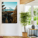 Mountain Landscape Wall Art Canvas Print – Framed Snowy