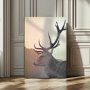 Deer Canvas Wall Art Print – Framed Woodland Animal Rustic