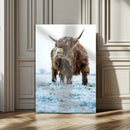 Minimalist Scottish Highland Cow Wall Art Canvas Print – by MyGreatCanvas | Canvas Wall Art Prints | Photo Prints & Wall Decor