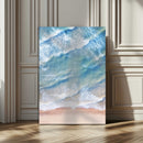 Aerial Ocean Waves Wall Art – Framed Tranquil Beach Canvas by MyGreatCanvas | Canvas Wall Art Prints | Photo Prints & Wall Decor