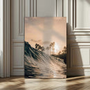 Sunset Wave Ocean Wall Art – Framed Palm Tree Canvas by MyGreatCanvas | Canvas Wall Art Prints | Photo Prints & Wall Decor