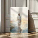 Jesus Walking on Water Wall Art Canvas Print, Christian Wall