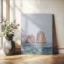 Faraglioni Capri Wall Art Canvas Print – Framed Serene Ocean