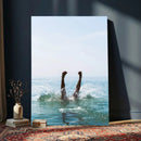 Splash Dive Wall Art – Ocean Waves Canvas Print, Summer Swim by MyGreatCanvas | Canvas Wall Art Prints | Photo Prints & Wall Decor