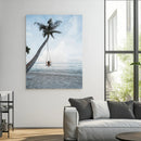 Tropical Swing Wall Art Canvas Print – Palm Trees Ocean View