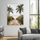 Tropical Beach Wall Art Canvas Print – Framed Coastal Palm