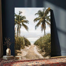 Tropical Palm Wall Art – Sandy Pathway Canvas Print, Ocean by MyGreatCanvas | Canvas Wall Art Prints | Photo Prints & Wall Decor