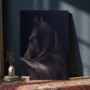 Black Horse Wall Art Canvas Print – Framed Moody Horse by MyGreatCanvas | Canvas Wall Art Prints | Photo Prints & Wall Decor