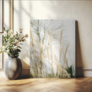 Pampas Grass Wall Art Canvas Print – Framed Neutral Tones